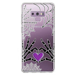 Samsung Galaxy Note 9 Halloween Skeleton Heart Hands Spooky Spider Web Hybrid Protective Phone Case Cover