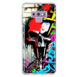 Samsung Galaxy Note 9 Skull Face Graffiti Painting Art Hybrid Protective Phone Case Cover