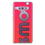 Samsung Galaxy Note 9 Red Pink Clear Funny Text Quote Smol Hybrid Protective Phone Case Cover