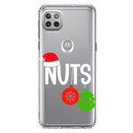 Motorola Moto One 5G Ace Christmas Funny Couples Chest Nuts Ornaments Hybrid Protective Phone Case Cover