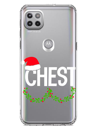 Motorola Moto One 5G Christmas Funny Ornaments Couples Chest Nuts Hybrid Protective Phone Case Cover