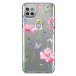 Motorola Moto One 5G Spring Pastel Wild Flowers Summer Classy Elegant Beautiful Hybrid Protective Phone Case Cover