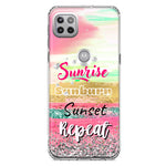 Motorola Moto One 5G Ace Summer Brush Strokes Sunrise Sunburn Sunset Repeat Hybrid Protective Phone Case Cover