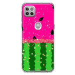 Motorola Moto One 5G Ace Summer Watermelon Sugar Vacation Tropical Fruit Pink Green Hybrid Protective Phone Case Cover