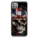 Motorola Moto One 5G British UK Flag Skull Hybrid Protective Phone Case Cover