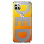 Motorola Moto One 5G Orange Yellow Clear Funny Text Quote Ded Hybrid Protective Phone Case Cover