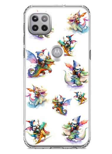 Motorola Moto One 5G Cute Fairy Cartoon Gnomes Dragons Monsters Hybrid Protective Phone Case Cover
