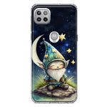 Motorola Moto One 5G Stars Moon Starry Night Space Gnome Hybrid Protective Phone Case Cover
