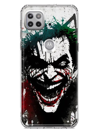 Motorola Moto One 5G Laughing Joker Painting Graffiti Hybrid Protective Phone Case Cover