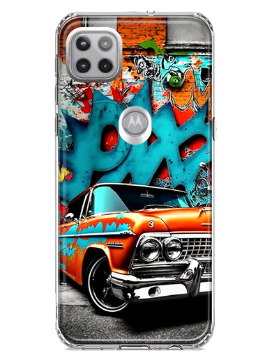 Motorola Moto One 5G Lowrider Painting Graffiti Art Hybrid Protective Phone Case Cover