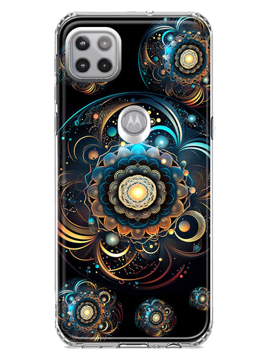 Motorola Moto One 5G Mandala Geometry Abstract Multiverse Pattern Hybrid Protective Phone Case Cover