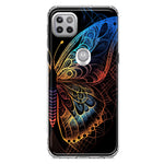 Motorola Moto One 5G Ace Mandala Geometry Abstract Butterfly Pattern Hybrid Protective Phone Case Cover