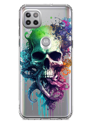 Motorola Moto One 5G Fantasy Octopus Tentacles Skull Hybrid Protective Phone Case Cover