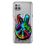 Motorola Moto One 5G Peace Graffiti Painting Art Hybrid Protective Phone Case Cover