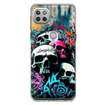 Motorola Moto One 5G Skulls Graffiti Painting Art Hybrid Protective Phone Case Cover