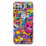 Motorola Moto One 5G Ace Psychedelic Trippy Happy Characters Pop Art Hybrid Protective Phone Case Cover