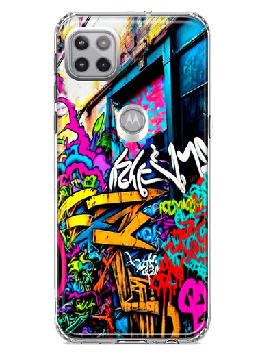 Motorola Moto One 5G Urban Graffiti Street Art Painting Hybrid Protective Phone Case Cover