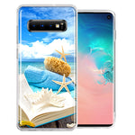 Samsung Galaxy S10 Beach Reading Design Double Layer Phone Case Cover