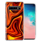 Samsung Galaxy S10 Fire Abstract Design Double Layer Phone Case Cover
