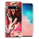 Samsung Galaxy S10 Plus Pink Abstract Design Double Layer Phone Case Cover