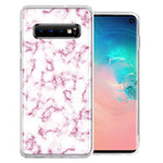 Samsung Galaxy S10 Plus Pink Marble Design Double Layer Phone Case Cover