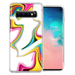 Samsung Galaxy S10 Plus Rainbow Abstract Design Double Layer Phone Case Cover