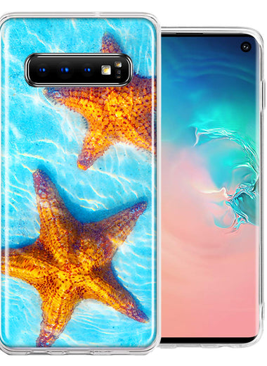 Samsung Galaxy S10 Plus Ocean Starfish Design Double Layer Phone Case Cover