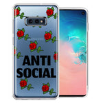 Samsung Galaxy S10e Anti Social Roses Design Double Layer Phone Case Cover