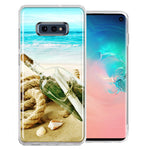 Samsung Galaxy S10e Beach Message Bottle Design Double Layer Phone Case Cover