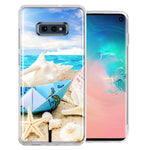 Samsung Galaxy S10e Beach Paper Boat Design Double Layer Phone Case Cover