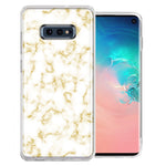 Samsung Galaxy S10e Gold Marble Design Double Layer Phone Case Cover