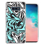 Samsung Galaxy S10e Mint Black Abstract Design Double Layer Phone Case Cover