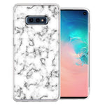 Samsung Galaxy S10e White Grey Marble Design Double Layer Phone Case Cover