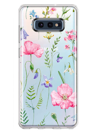 Samsung Galaxy S10e Spring Pastel Wild Flowers Summer Classy Elegant Beautiful Hybrid Protective Phone Case Cover