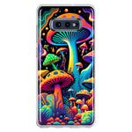 Samsung Galaxy S10e Neon Rainbow Psychedelic Indie Hippie Mushrooms Hybrid Protective Phone Case Cover