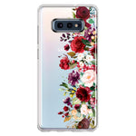 Samsung Galaxy S10e Red Summer Watercolor Floral Bouquets Ruby Flowers Hybrid Protective Phone Case Cover
