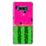 Samsung Galaxy S10e Summer Watermelon Sugar Vacation Tropical Fruit Pink Green Hybrid Protective Phone Case Cover