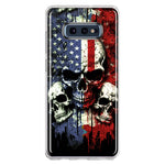 Samsung Galaxy S10e American USA Flag Skulls Blue Red Double Layer Phone Case Cover
