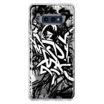Samsung Galaxy S10e Black White Urban Graffiti Hybrid Protective Phone Case Cover