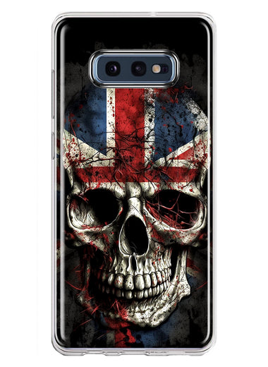 Samsung Galaxy S10e British UK Flag Skull Hybrid Protective Phone Case Cover