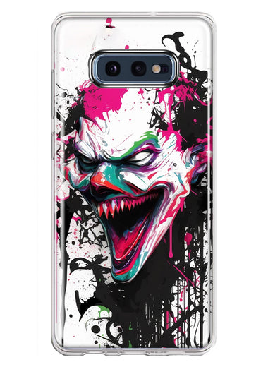 Samsung Galaxy S10e Evil Joker Face Painting Graffiti Hybrid Protective Phone Case Cover