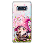 Samsung Galaxy S10e Cute Pink Cherry Blossom Gnome Spring Floral Flowers Double Layer Phone Case Cover