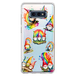 Samsung Galaxy S10e Colorful Neon Glow Rainbow Gnomes Painting Hybrid Protective Phone Case Cover
