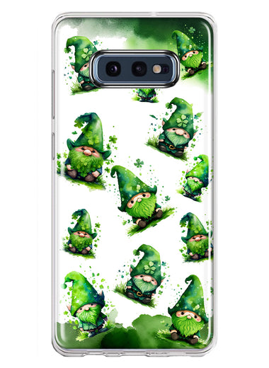 Samsung Galaxy S10e Gnomes Shamrock Lucky Green Clover St. Patrick Hybrid Protective Phone Case Cover