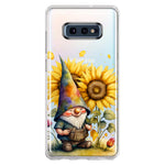Samsung Galaxy S10e Cute Gnome Sunflowers Clear Hybrid Protective Phone Case Cover