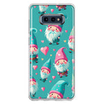 Samsung Galaxy S10e Turquoise Pink Hearts Gnomes Hybrid Protective Phone Case Cover