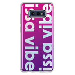 Samsung Galaxy S10e Purple Clear Funny Text Quote Issa Vibe Hybrid Protective Phone Case Cover