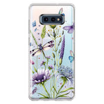 Samsung Galaxy S10e Lavender Dragonfly Butterflies Spring Flowers Hybrid Protective Phone Case Cover