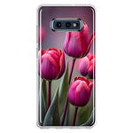 Samsung Galaxy S10e Pink Tulip Flowers Floral Hybrid Protective Phone Case Cover