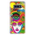 Samsung Galaxy S10e Neon Rainbow Psychedelic Trippy Hippie DaydreamHybrid Protective Phone Case Cover